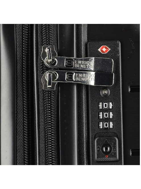 Enrico Benetti Montreal fekete 4 kerekű kabinbőrönd