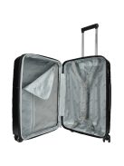 Enrico Benetti Montreal fekete 4 kerekű 3 részes bőrönd szett