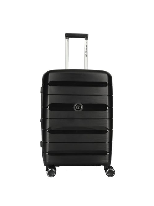 Enrico Benetti Montreal fekete 4 kerekű 3 részes bőrönd szett