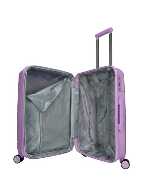 Enrico Benetti Montreal lila 4 kerekű 3 részes bőrönd szett