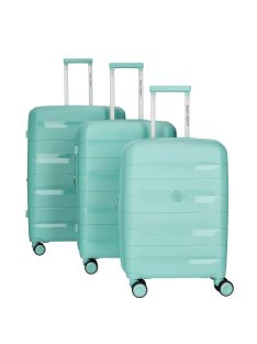   Enrico Benetti Montreal menta 4 kerekű 3 részes bőrönd szett