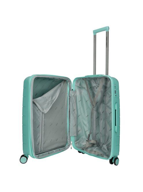 Enrico Benetti Montreal menta 4 kerekű 3 részes bőrönd szett