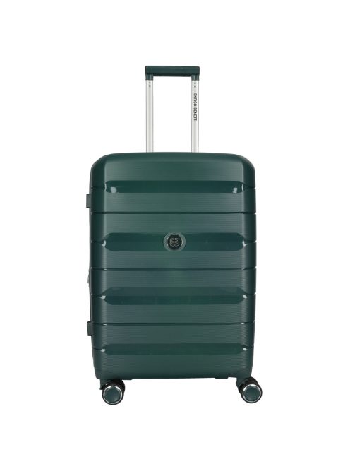 Enrico Benetti Montreal zöld 4 kerekű 3 részes bőrönd szett
