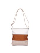 Karen Beti drapp-csau barna-fehér rostbőr női oldaltáska