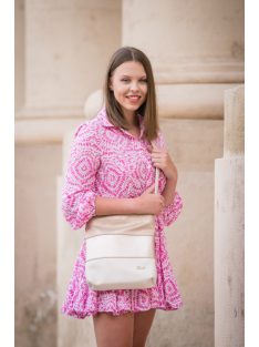 Karen Beti rose gold-bézs rostbőr női oldaltáska