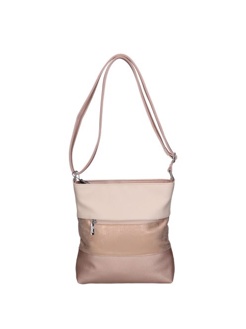 Karen Beti rose gold-bézs rostbőr női oldaltáska