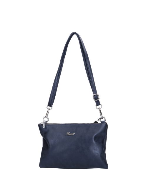 Karen Iza kék rostbőr női oldaltáska