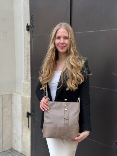 Karen Dona bézs virágos rostbőr női oldaltáska