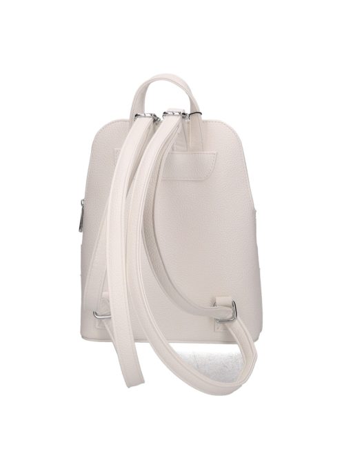 Karen Juta fehér virágos rostbőr kicsi női hátizsák