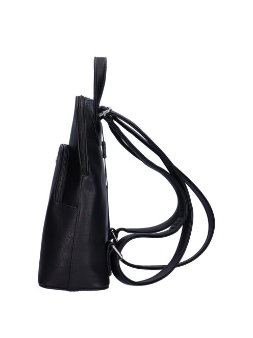 Karen Juta fekete rostbőr kicsi női hátizsák