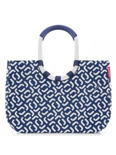   Reisenthel loopshopper L kék-fehér mintás bevásárló táska