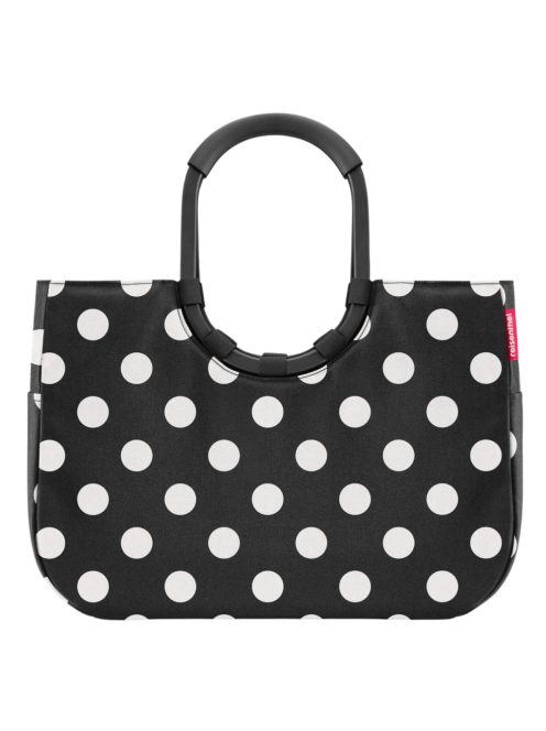 Reisenthel loopshopper L fekete-fehér pöttyös bevásárló táska