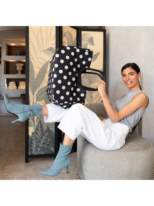 Reisenthel loopshopper L fekete-fehér pöttyös bevásárló táska