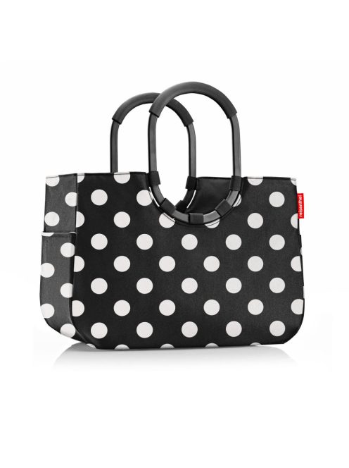 Reisenthel loopshopper L fekete-fehér pöttyös bevásárló táska