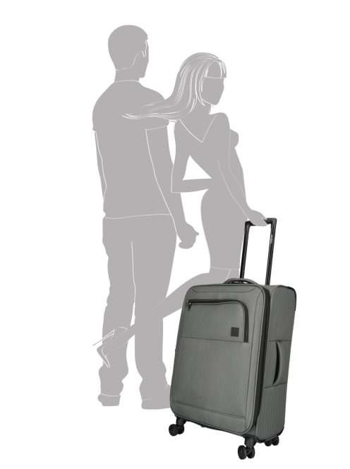 Enrico Benetti Oakville szürke 4 kerekű nagy bőrönd