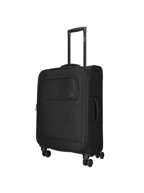 Enrico Benetti Oakville fekete 4 kerekű közepes bőrönd