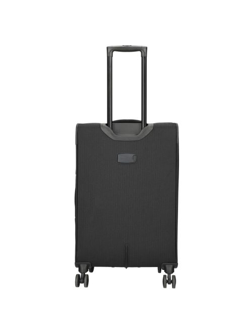 Enrico Benetti Oakville fekete 4 kerekű közepes bőrönd