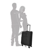 Enrico Benetti Oakville fekete 4 kerekű közepes bőrönd