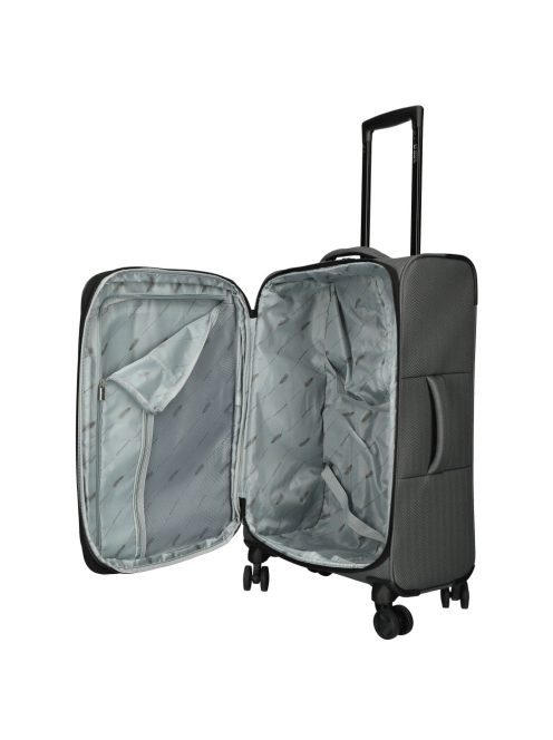 Enrico Benetti Oakville szürke 4 kerekű közepes bőrönd