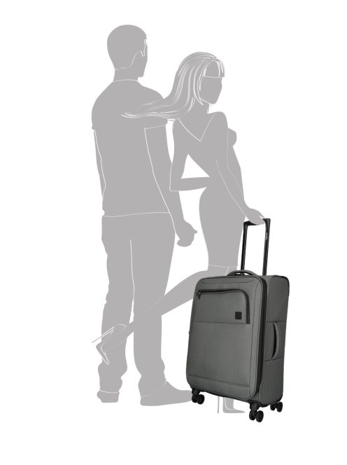 Enrico Benetti Oakville szürke 4 kerekű közepes bőrönd