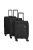 Enrico Benetti Oakville fekete 4 kerekű 3 részes bőrönd szett