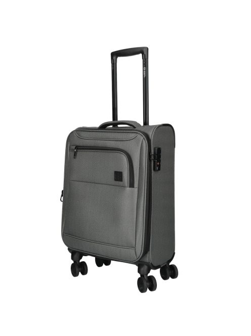 Enrico Benetti Oakville szürke 4 kerekű 3 részes bőrönd szett