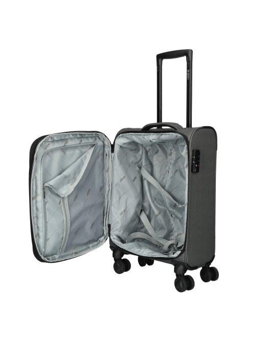 Enrico Benetti Oakville szürke 4 kerekű 3 részes bőrönd szett