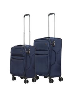 Hachi Oklahoma kék 4 kerekű 2 részes bőrönd szett