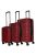 Hachi Orlando bordó 4 kerekű 3 részes bőrönd szett