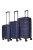 Hachi Orlando kék 4 kerekű 3 részes bőrönd szett