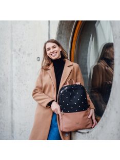 Vuch Zane bézs-fekete pöttyös női hátizsák