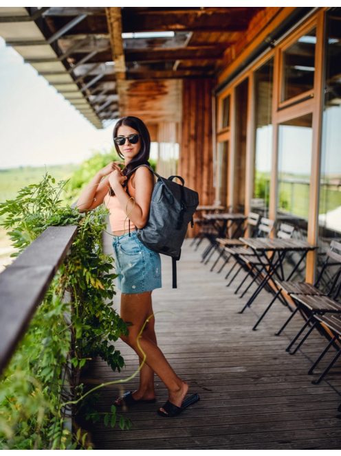 Vuch Bront szürke-fekete női hátizsák