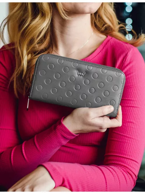 Vuch Septa szürke pöttyös női pénztárca