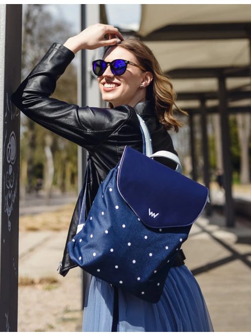  Vuch Joanna Dotty Hasling kék pöttyös női hátizsák