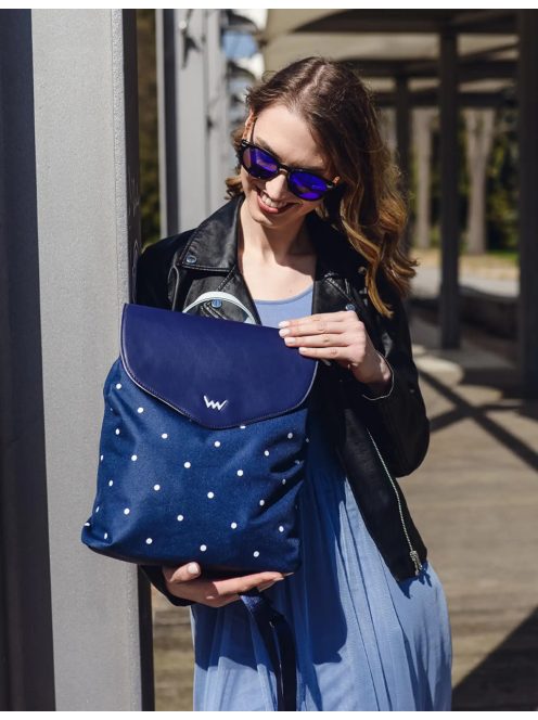  Vuch Joanna Dotty Hasling kék pöttyös női hátizsák