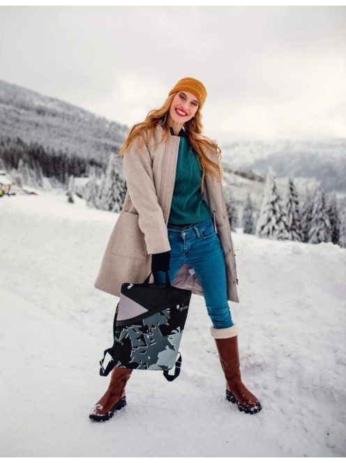 Vuch Patsim szürke mintás női hátizsák