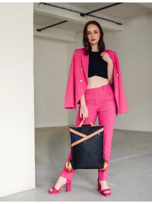 Vuch Calina fekete-bézs női hátizsák