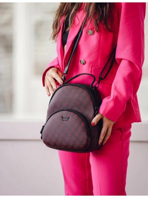 Vuch Junon rózsaszín-fekete mintás női hátizsák