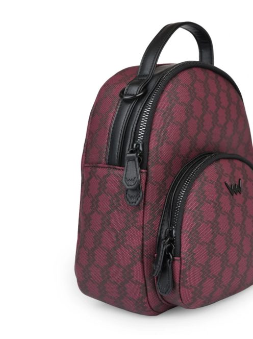 Vuch Junon rózsaszín-fekete mintás női hátizsák