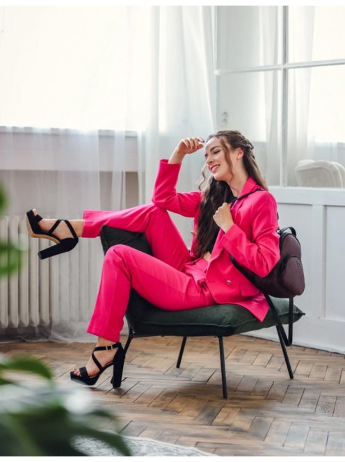 Vuch Junon rózsaszín-fekete mintás női hátizsák