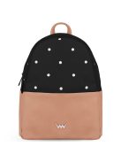 Vuch Gendy fekete-bézs pöttyös női hátizsák