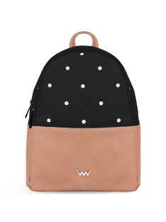 Vuch Gendy fekete-bézs pöttyös női hátizsák