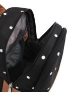 Vuch Gendy fekete-bézs pöttyös női hátizsák