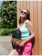 Vuch Gendy fekete-bézs pöttyös női hátizsák