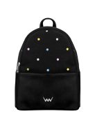  Vuch Zane Mini Borny fekete-színes pöttyös női hátizsák