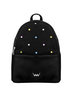    Vuch Zane Mini Borny fekete-színes pöttyös női hátizsák