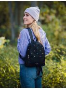  Vuch Zane Mini Borny fekete-színes pöttyös női hátizsák