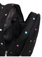  Vuch Zane Mini Borny fekete-színes pöttyös női hátizsák