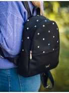  Vuch Zane Mini Borny fekete-színes pöttyös női hátizsák