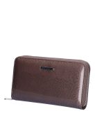 Gregorio PT-119 szürke lakk bőr nagy női pénztárca